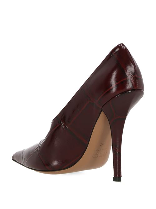 Bordeaux red crocodile effect pump Paris Texas | PX1344XCOSMROUGE NOIR